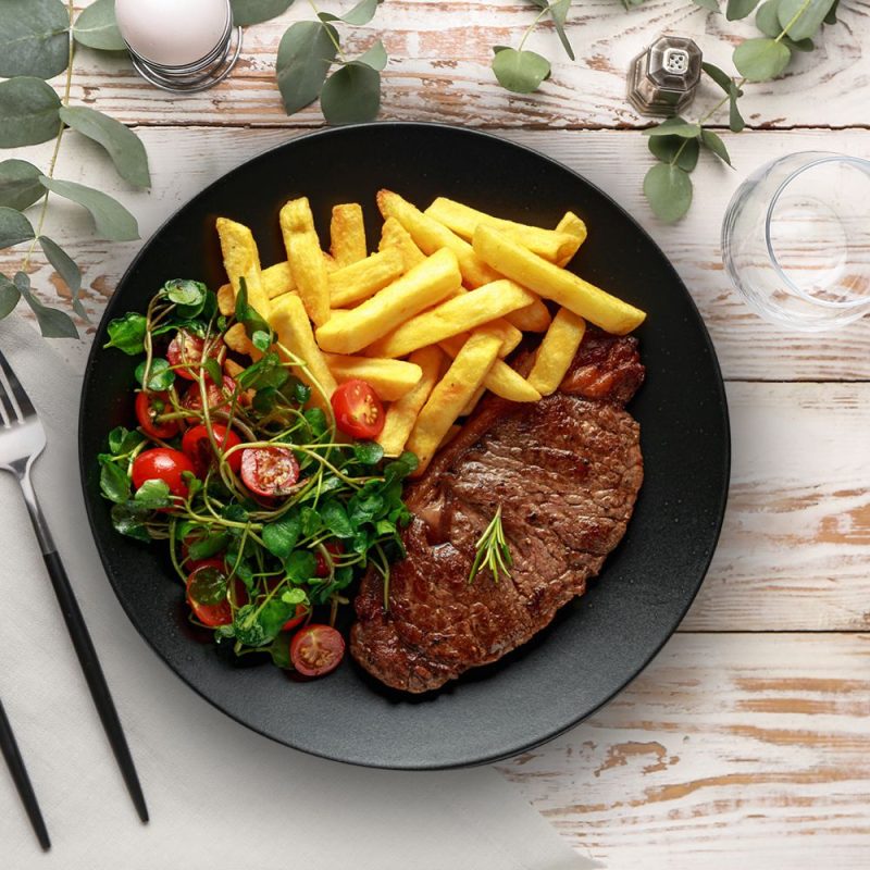 Steak, Fries &amp; Garden Salad For 4 - The Artisan Food Company