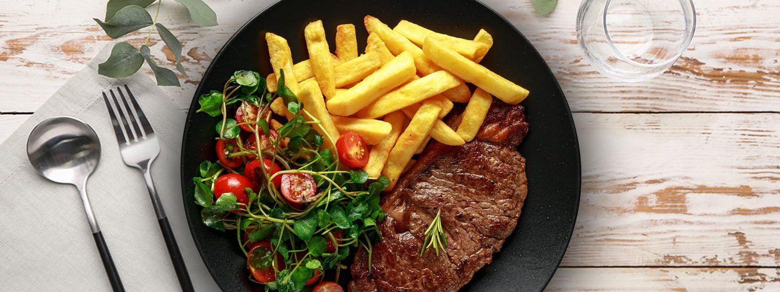 Rump Steak, Fries & Garden Salad For 4 People The Artisan Food Company