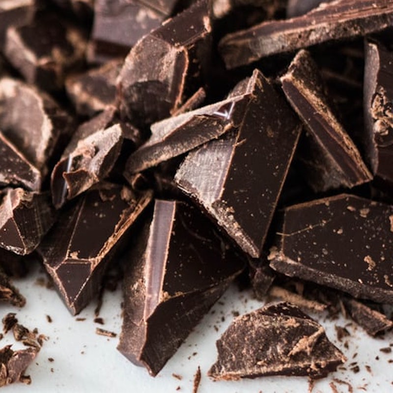 Dark chocolate chopped into large chunks