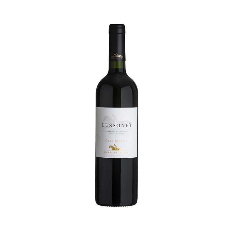bottle of cabernet sauvignon red wine on a white background