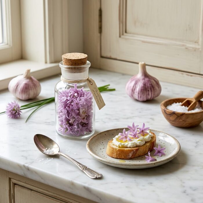 pink_garlic_edible_flower