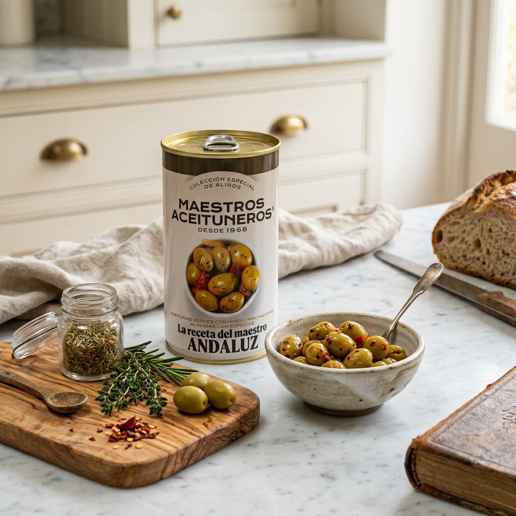 Andalusian Cortijo Olives, Tin andalusian_cortijo_olives,_tin