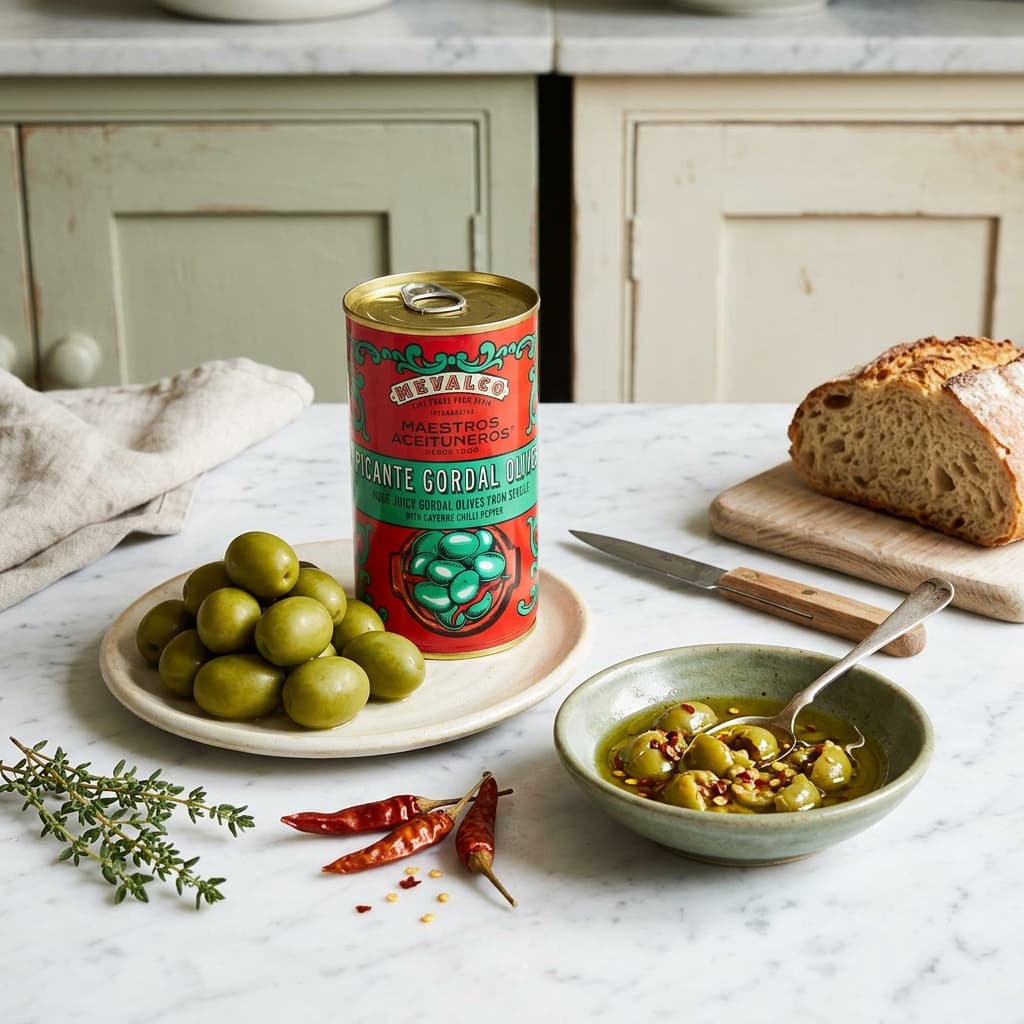 Gordal Olives, Picante Stone In, Tin gordal_olives,_picante_stone_in,_tin