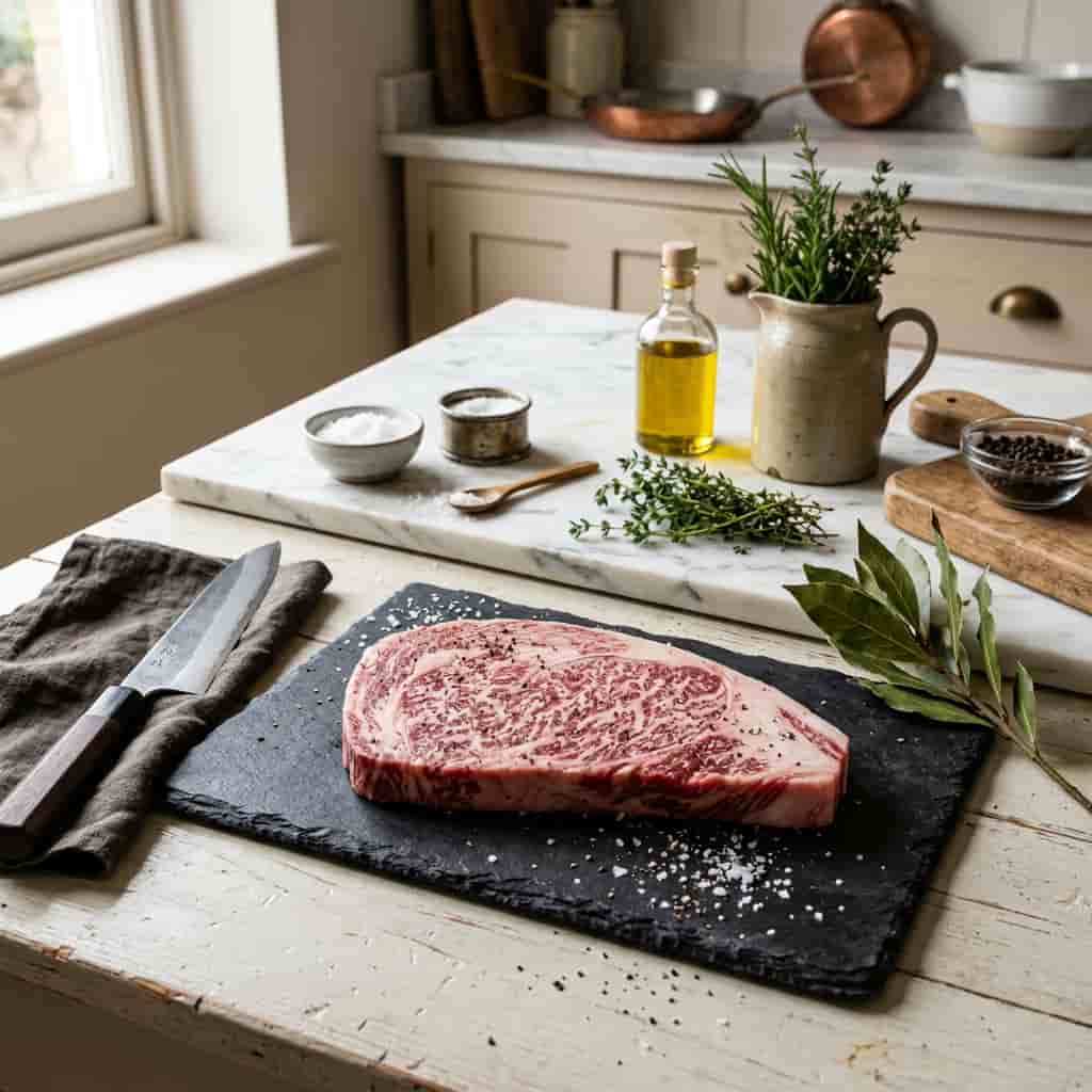 Japanese Wagyu, Akune Gold, Striploin Steak, A5+ 300g japanese_wagyu_akune_gold_striploin_steak_a5+_300g
