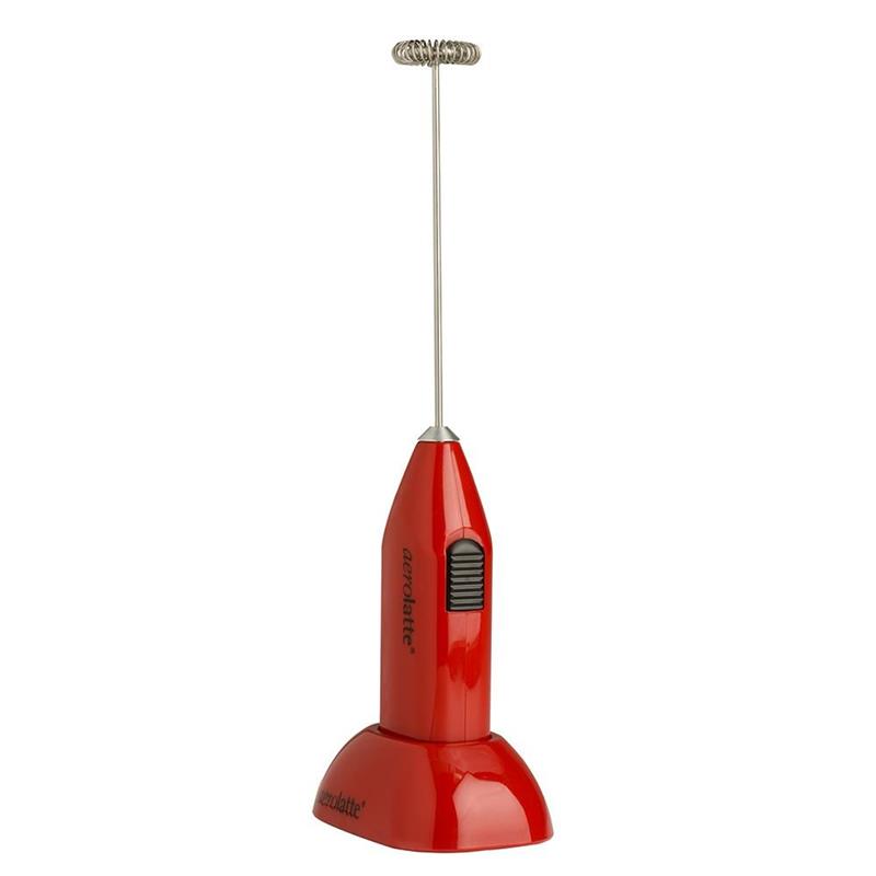 Aerolatte Milk Frother, Red With Stand The Artisan Food Company