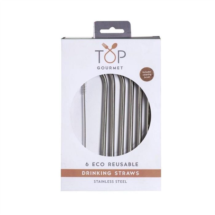 top_gourmet_stainless_steel_straws_&_cleaning_brushes_6pc_set