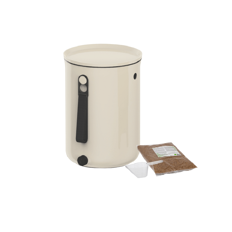 Bokashi Organko 2 Kitchen Composter, with Bran White The Artisan