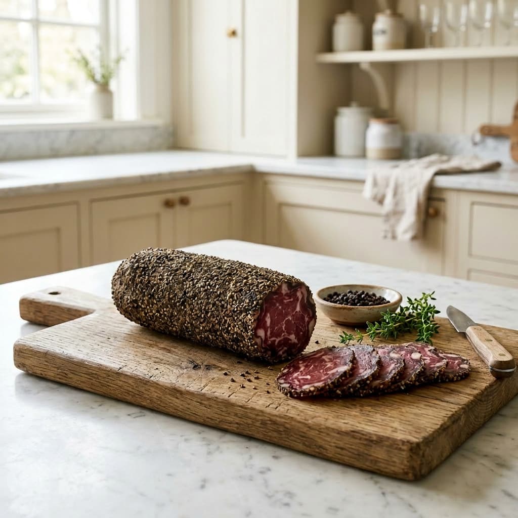 Poivre Saucisson, (Black Pepper), French Salami poivre_saucisson,_(black_pepper),_french_salami