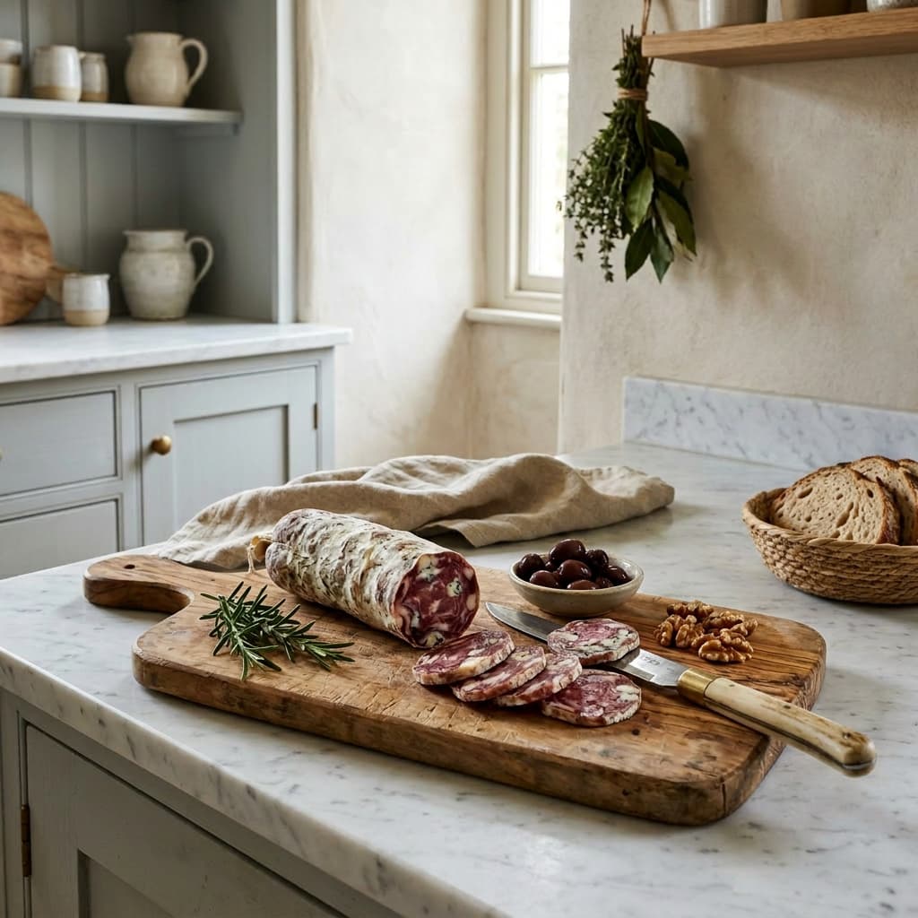 Roquefort Saucisson, (Blue Cheese), French Salami roquefort_saucisson,_(blue_cheese),_french_salami