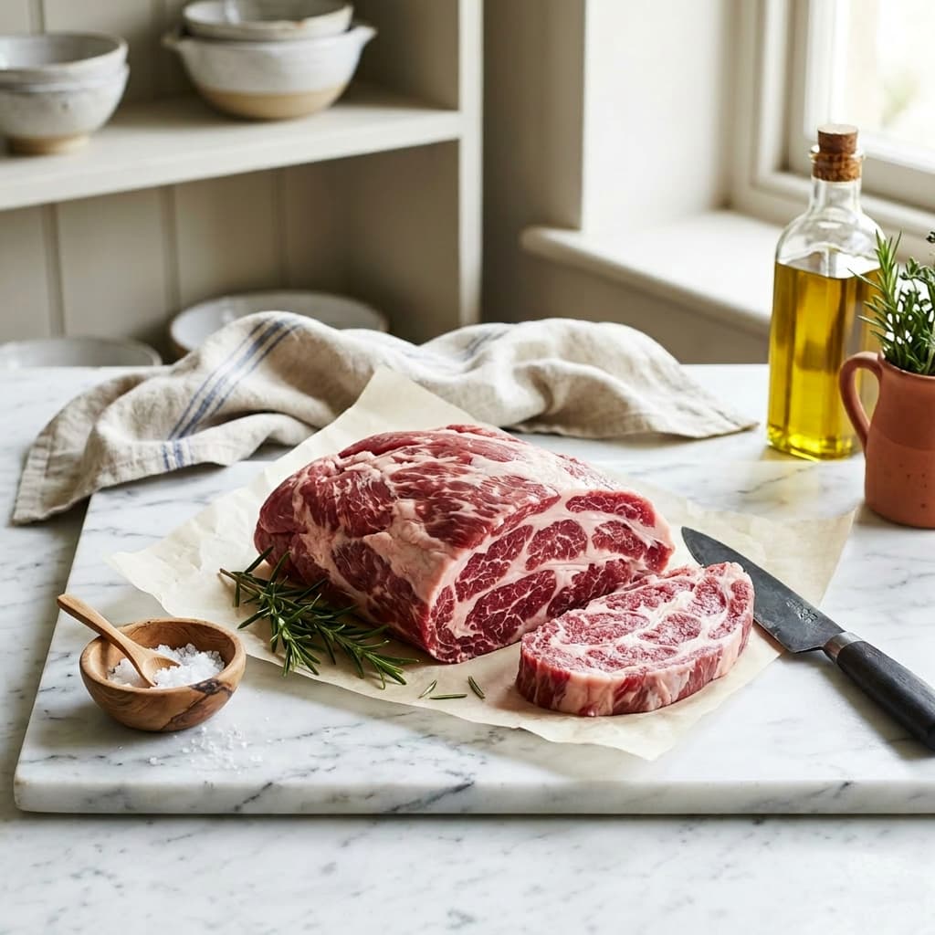 Iberico Pork, Bellota, Boneless Shoulder, Skin Off iberico_pork,_bellota,_boneless_shoulder,_skin_off