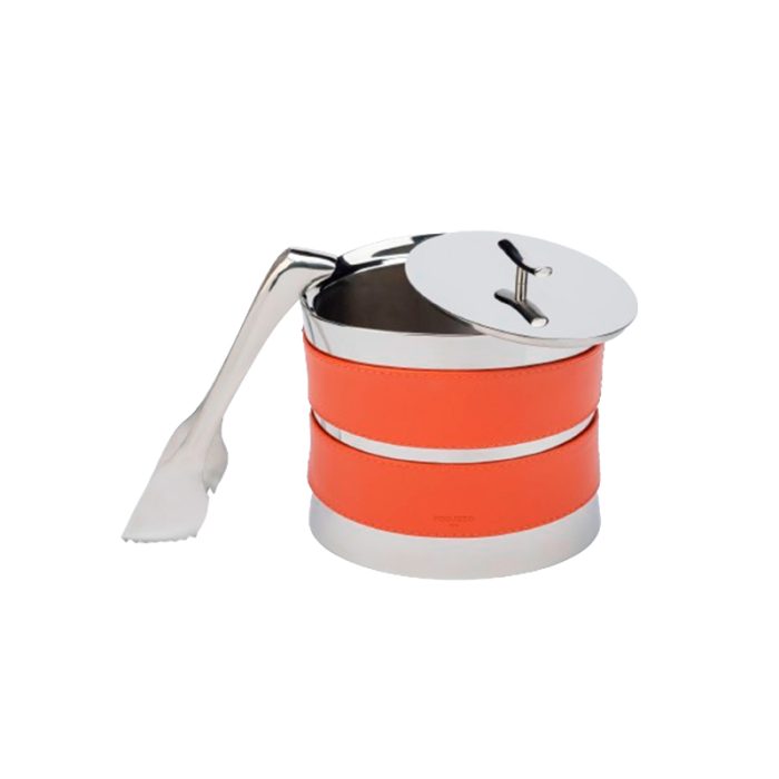 foglizzo_modigliani_insulated_ice_bucket_with_tongs,_spritz_orange