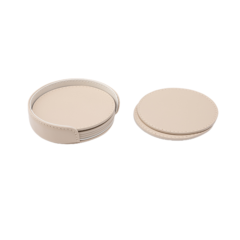 foglizzo_1921,_dali_leather_soft_round_coaster_set,_cappuccino_beige