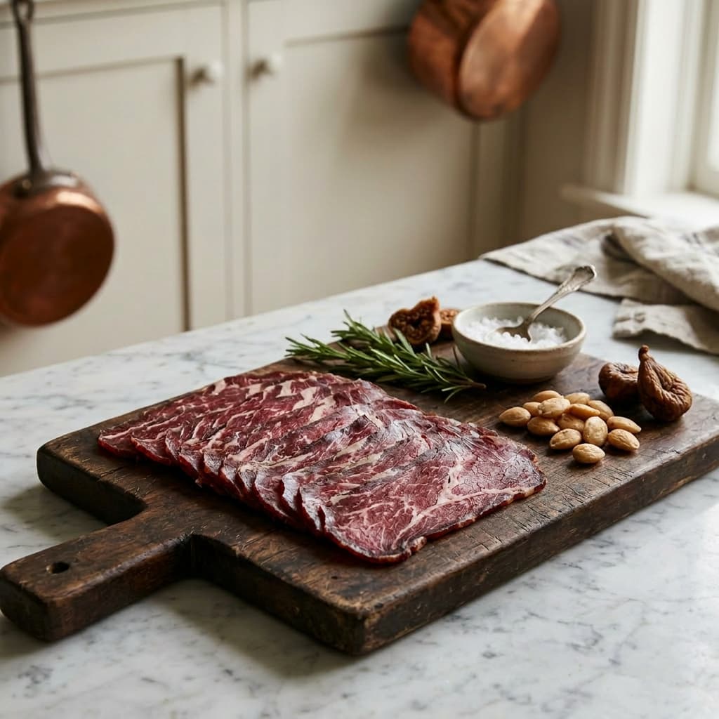 Beef Cecina, Oak Smoked, Extra Marbling, Leons beef_cecina,_oak_smoked,_extra_marbling,_leons