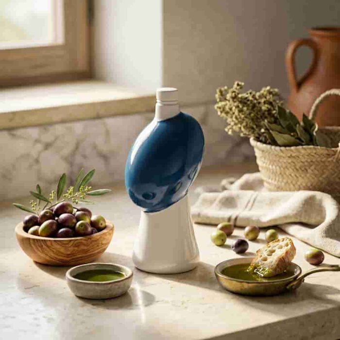 cirulli_olive_cermaic_bottle_blue