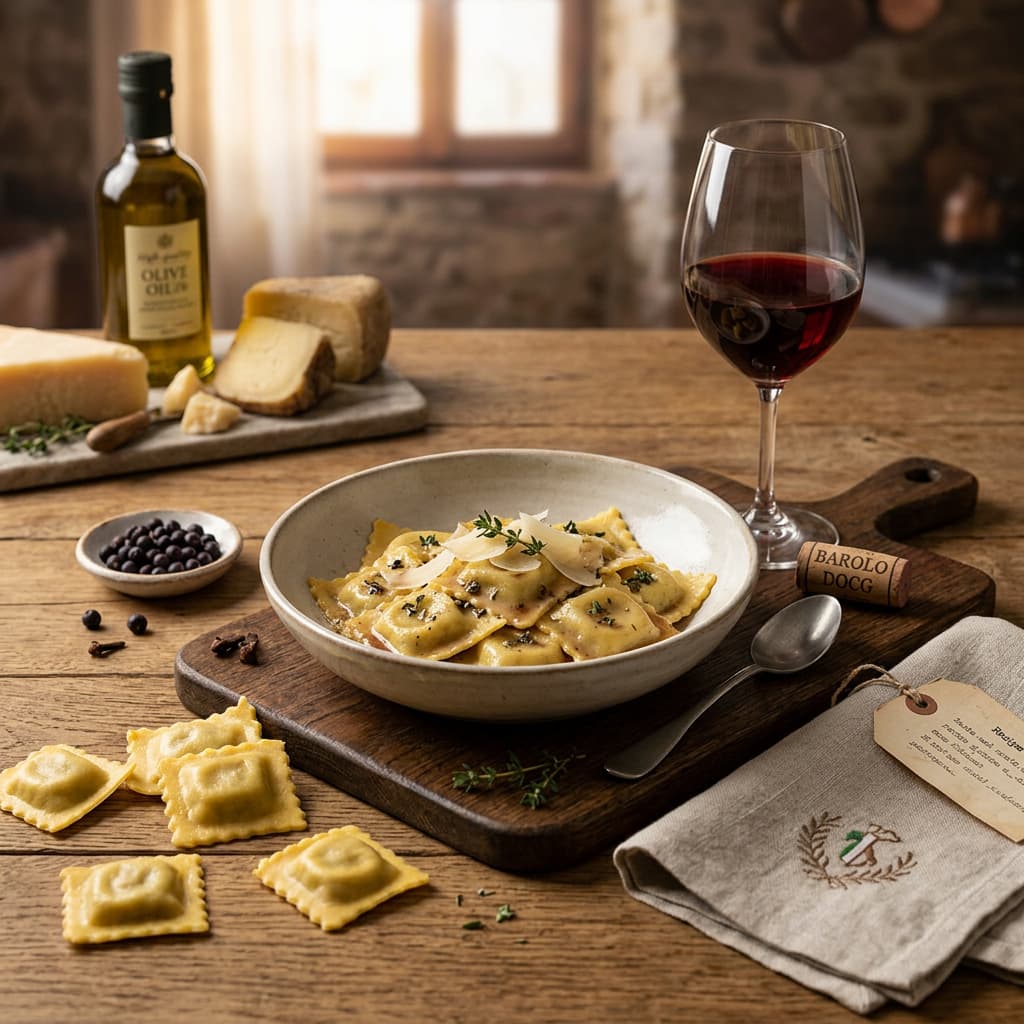 Handmade Pasta, Beef & Barolo Wine Ravioli handmade_pasta,_beef_&_barolo_wine_ravioli