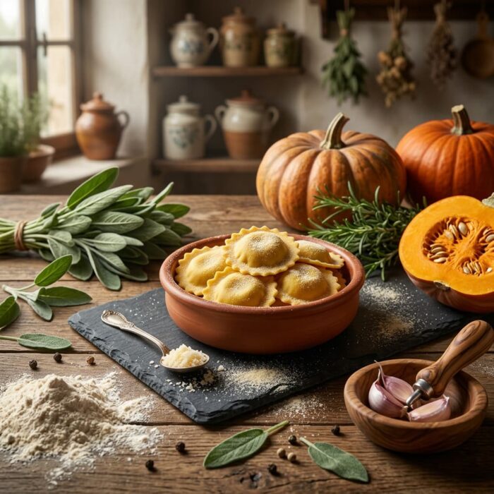 handmade_pasta,_pumpkin_&_sage_girasoli