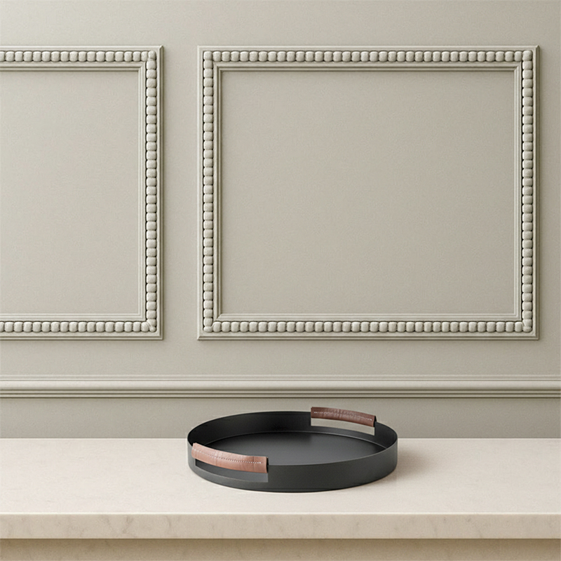 Trays,-LiveLy-Painted-Aluminum-Tray-With-Handles,-CM-50,-Dark-Brown-2 trays,-lively-painted-aluminum-tray-with-handles,-cm-50,-dark-brown