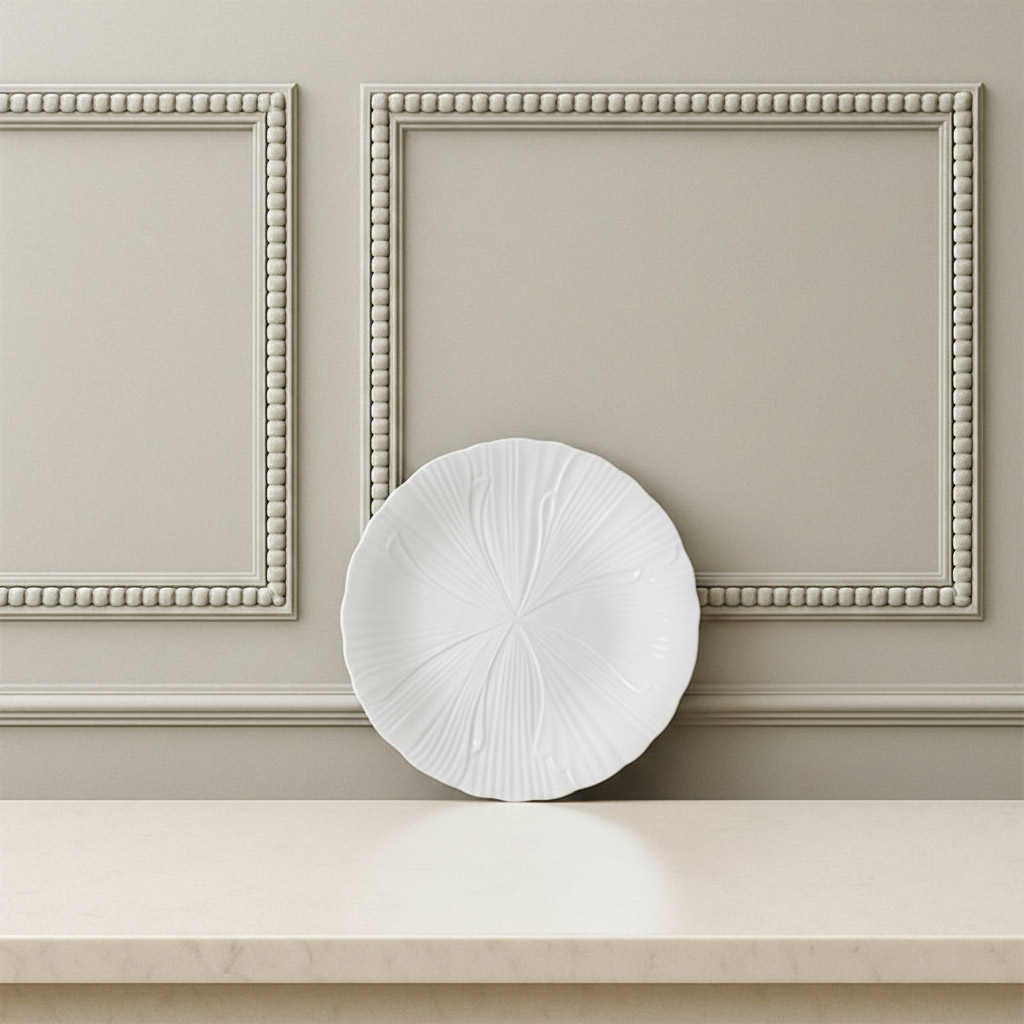 White-Leaves,-Flate-Plate,-21-CM white-leaves,-flate-plate,-21-cm