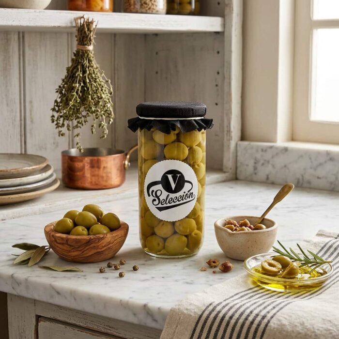conservas_virto,_manzanilla_olives,_hot_flavour,_glass_jar_720g