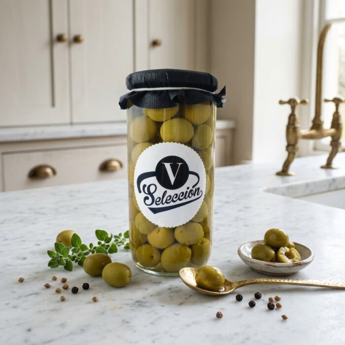 conservas_virto,_manzanilla_olives,_anchovy_flavour,_glass_jar_720g