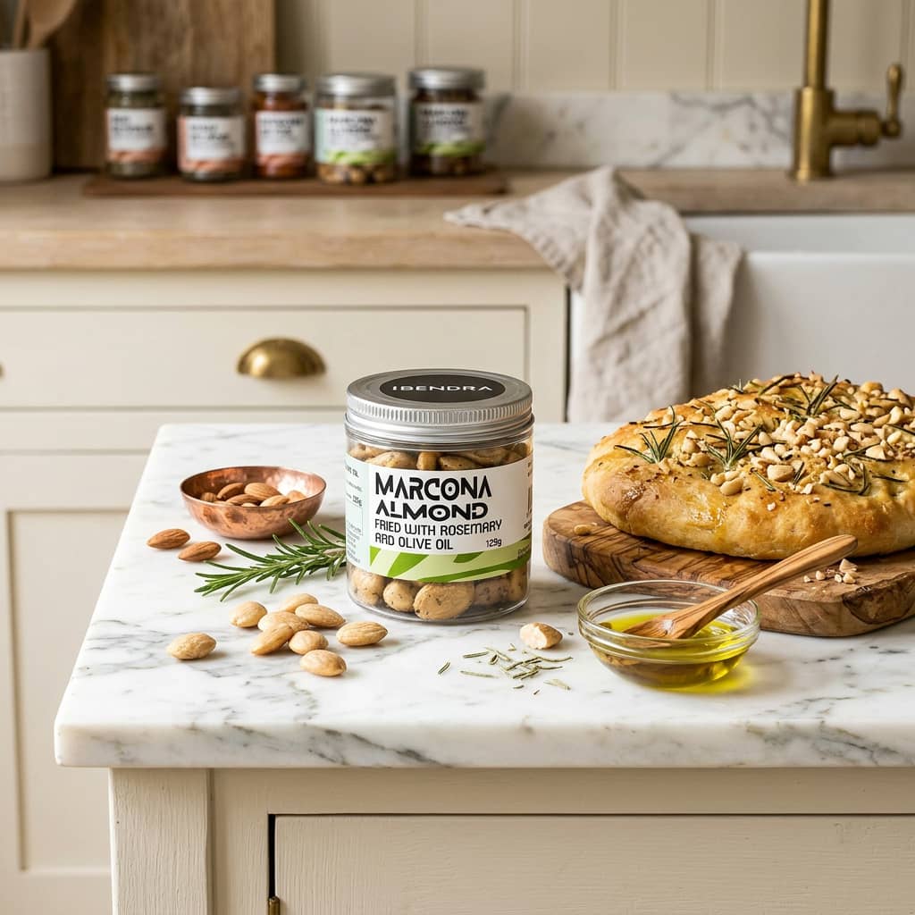 Ibendra Marcona Rosemary Almonds Sea Salt & Olive Oil ibendra_marcona_rosemary_almonds_sea_salt_&_olive_oil
