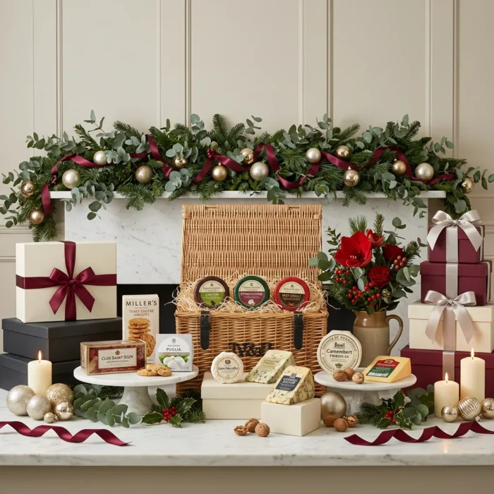 artisan_christmas_cheeseboard_hamper_with_foie_gras,_crackers_and_cheese