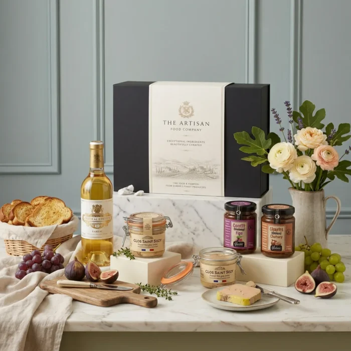 artisan_foie_gras_and_sauternes_hamper_with_wine,_foie_gras_and_chutney