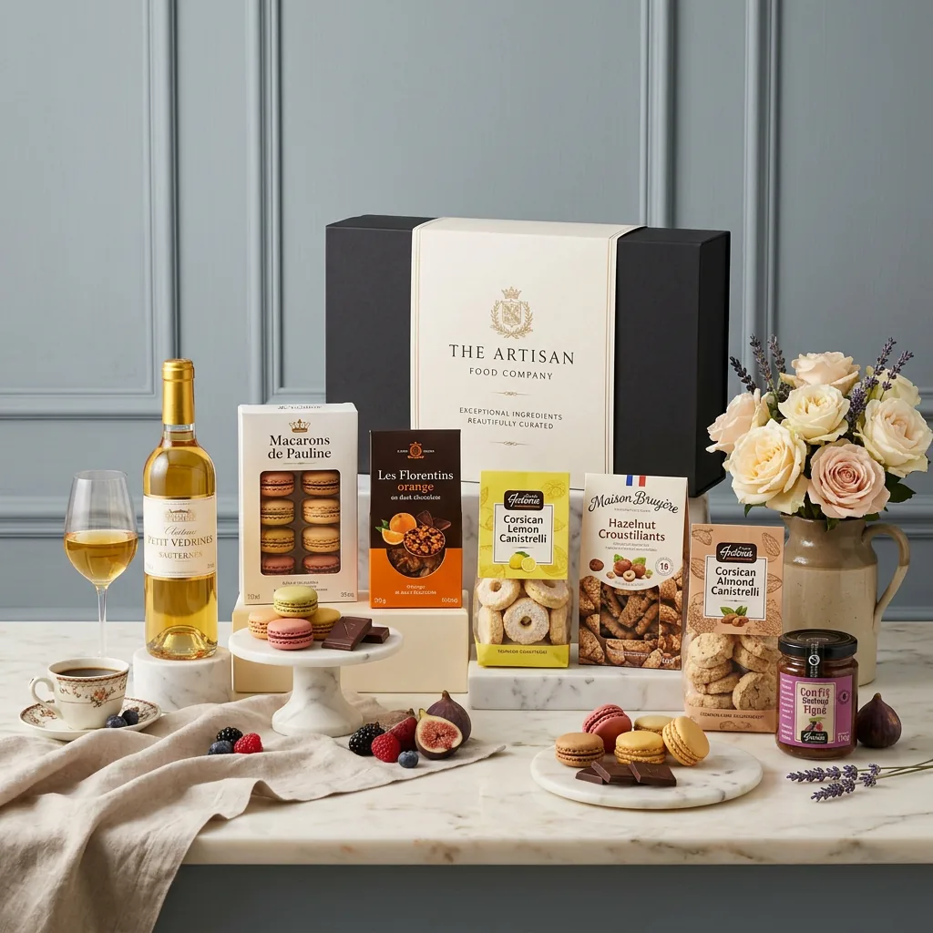 Artisan French Sweet And Wine Hamper - French Gift artisan_french_sweet_and_wine_hamper