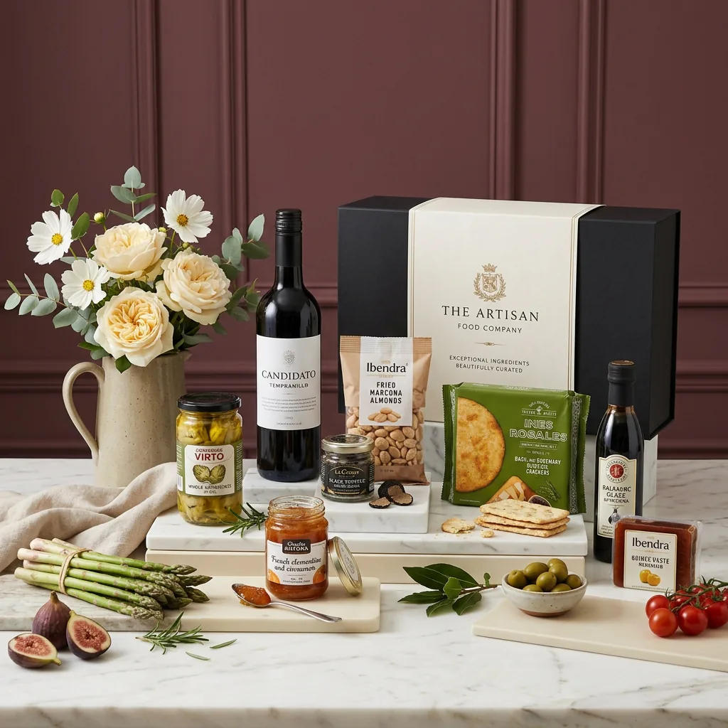 Artisan Vegetarian and Wine Hamper - Vegetarian Gift artisan_vegetarian_and_wine_hamper_with_wine,_preserved_vegetables_and_jam