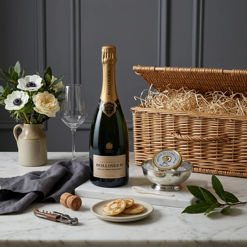 Bollinger Vieilles Vignes Collector's Gift - Wine Gift Box bollinger_vieilles_vignes_collector's_gift_with_wine,_caviar_and_blinis
