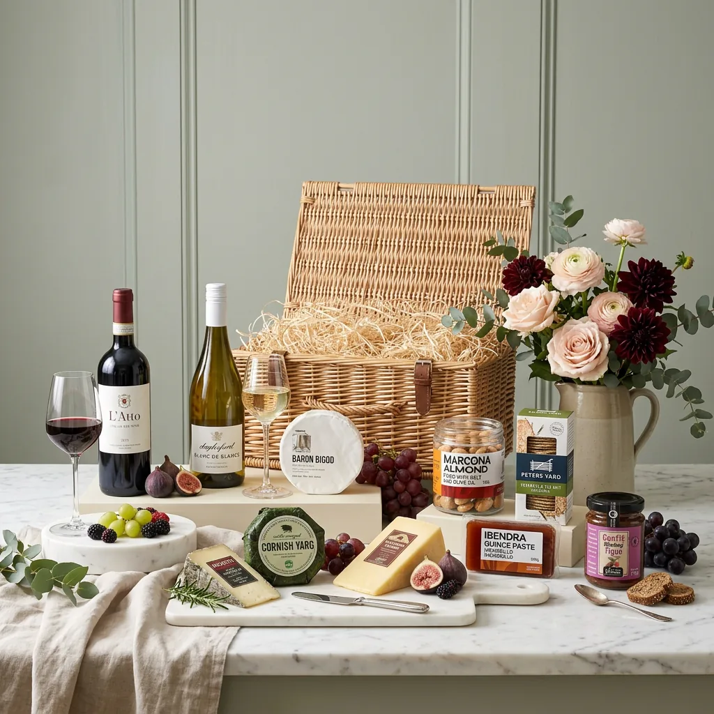 Cheese And Wine Hamper - British Cheese & Wine Gift cheese_and_wine_hamper_with_british_cheese_and_wine