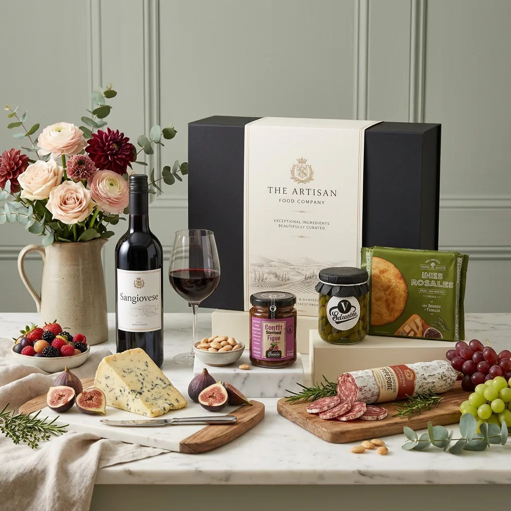 Cheese Charcuterie And Red Wine Hamper - British Gift cheese_charcuterie_and_red_wine_hamper