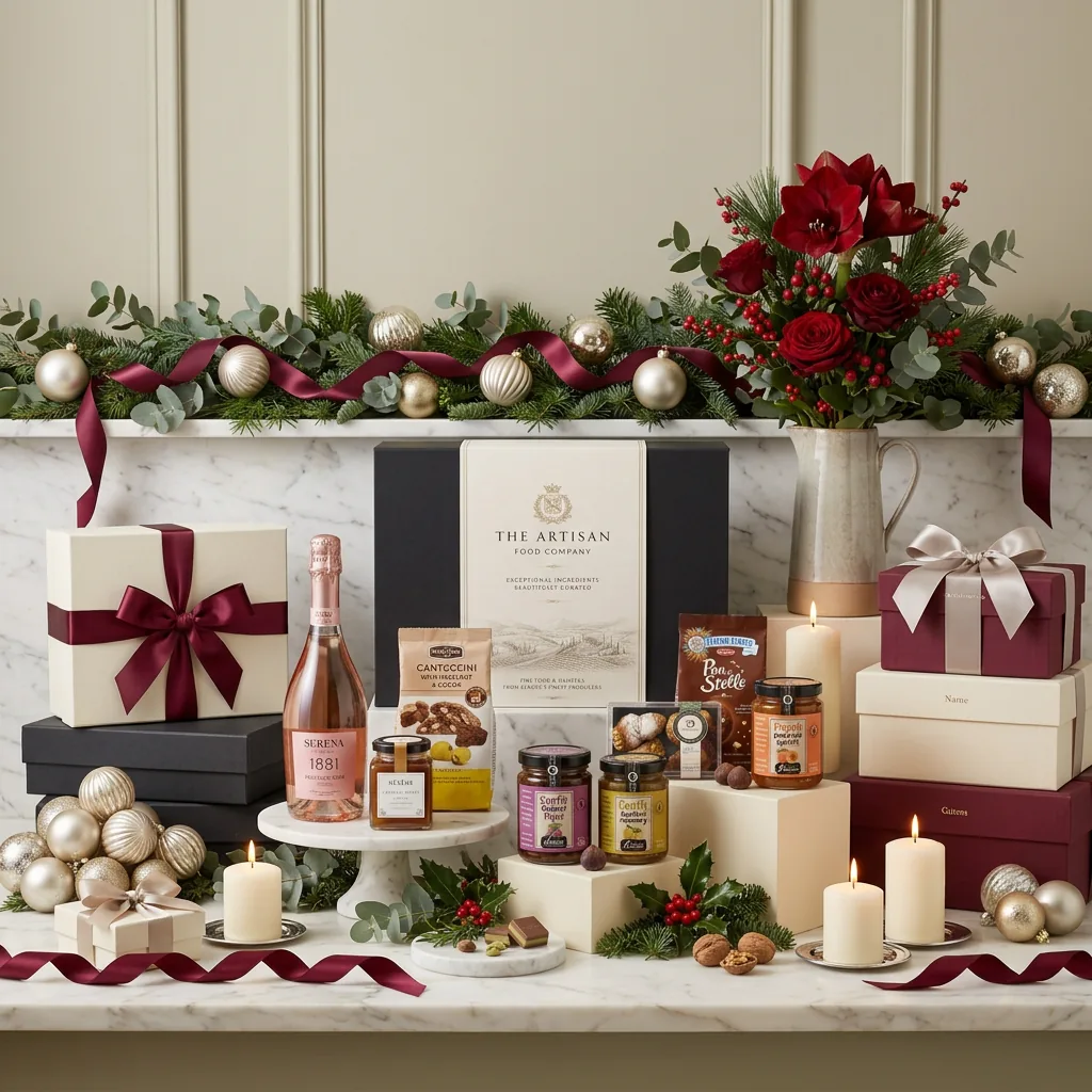 Christmas Sweet and Wine Hamper - Christmas Gift christmas_sweet_and_wine_hamper_with_wine,_honey_and_biscuits