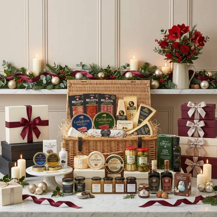 collector's_christmas_gourmet_trunk_with_caviar,_blinis_and_foie_gras