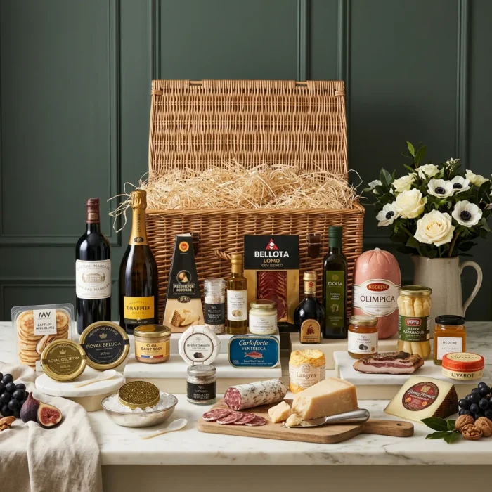 collector's_gourmet_trunk_with_chateau_margaux_with_wine,_caviar_and_blinis