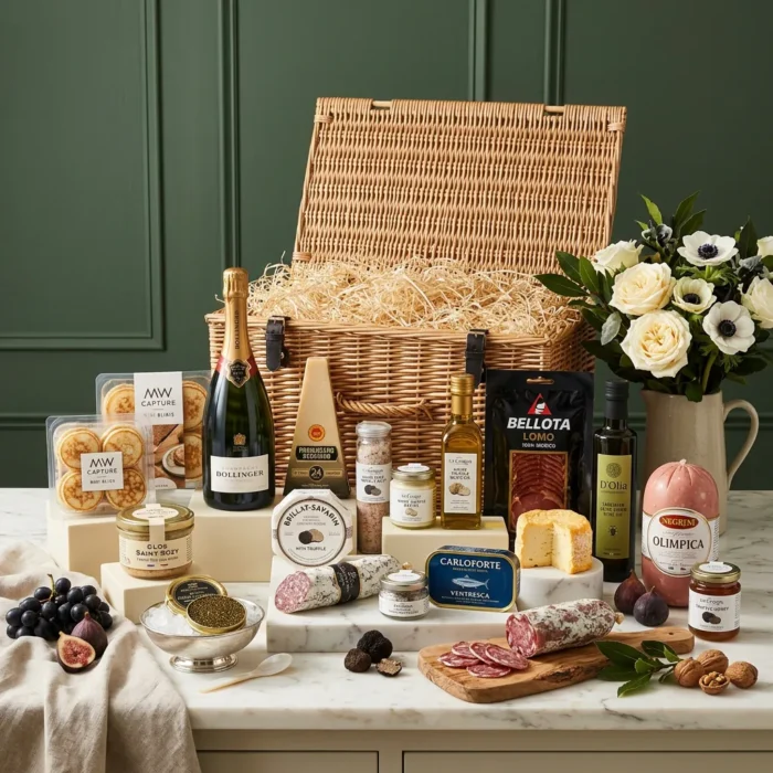connoisseur_gourmet_and_champagne_hamper_with_wine,_caviar_and_blinis