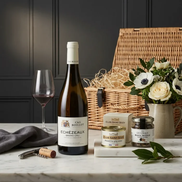 echezeaux_grand_cru_collector's_gift_with_wine,_foie_gras_and_truffle
