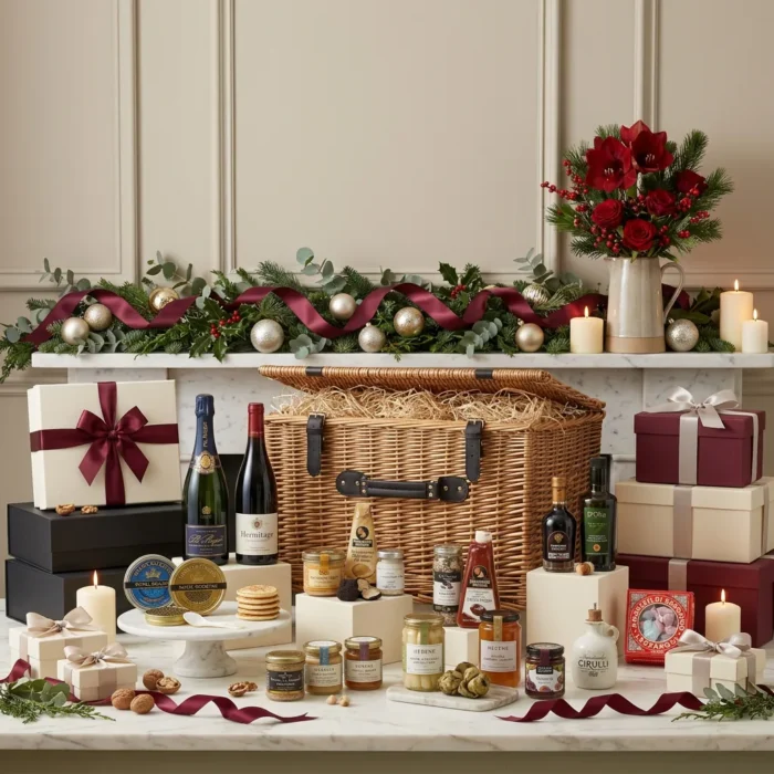 christmas_gourmet_trunk_with_pol_roger_with_wine,_caviar_and_blinis