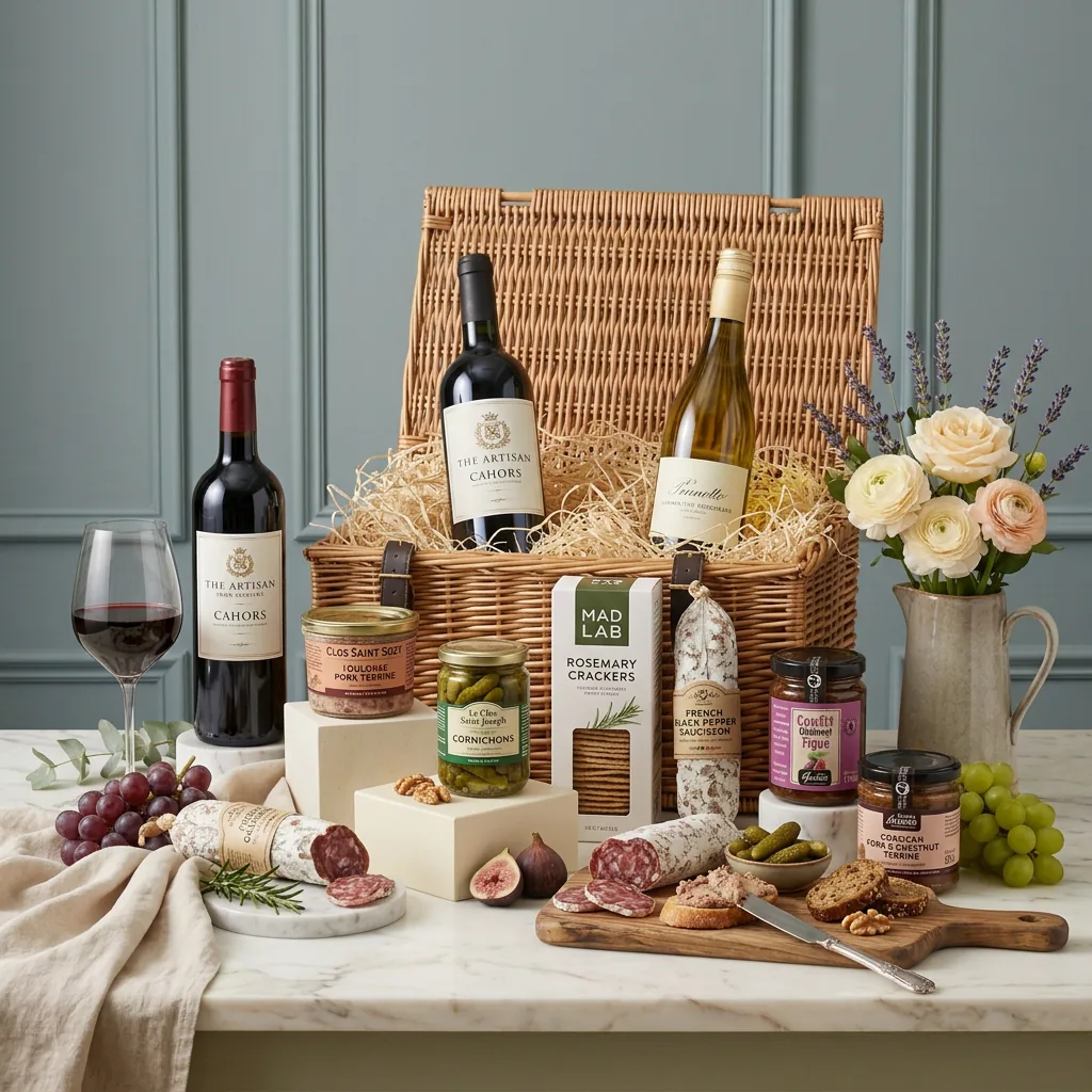 Grand French Charcuterie And Wine Hamper - French Gift grand_french_charcuterie_and_wine_hamper