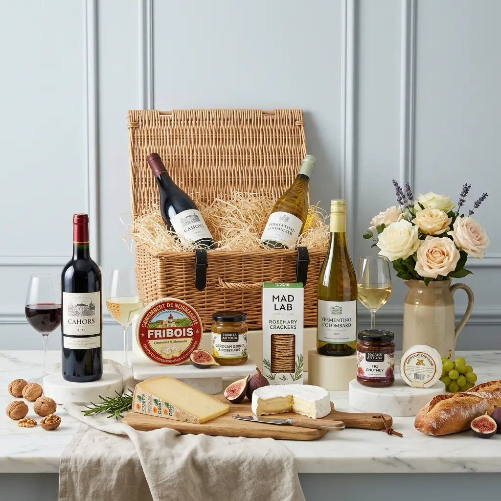 Grand French Cheese And Wine Hamper - French Gift grand_french_cheese_and_wine_hamper