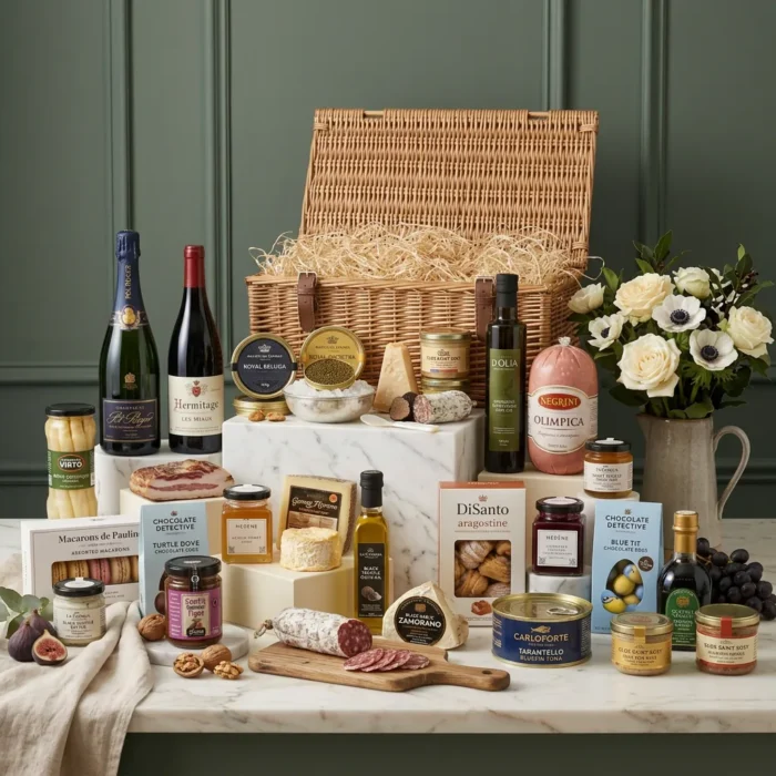 grand_gourmet_trunk_with_pol_roger_with_wine,_caviar_and_blinis