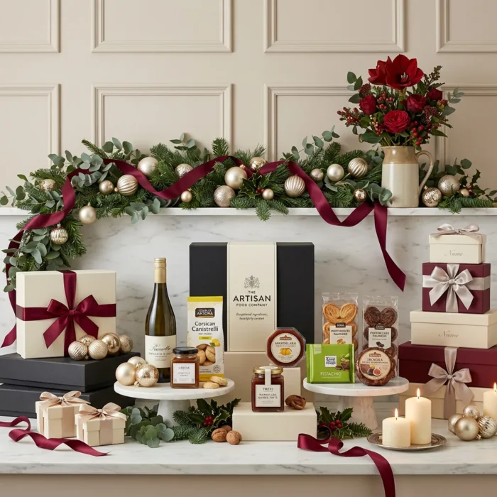 great_christmas_sweet_and_wine_hamper_with_wine,_honey_and_biscuits