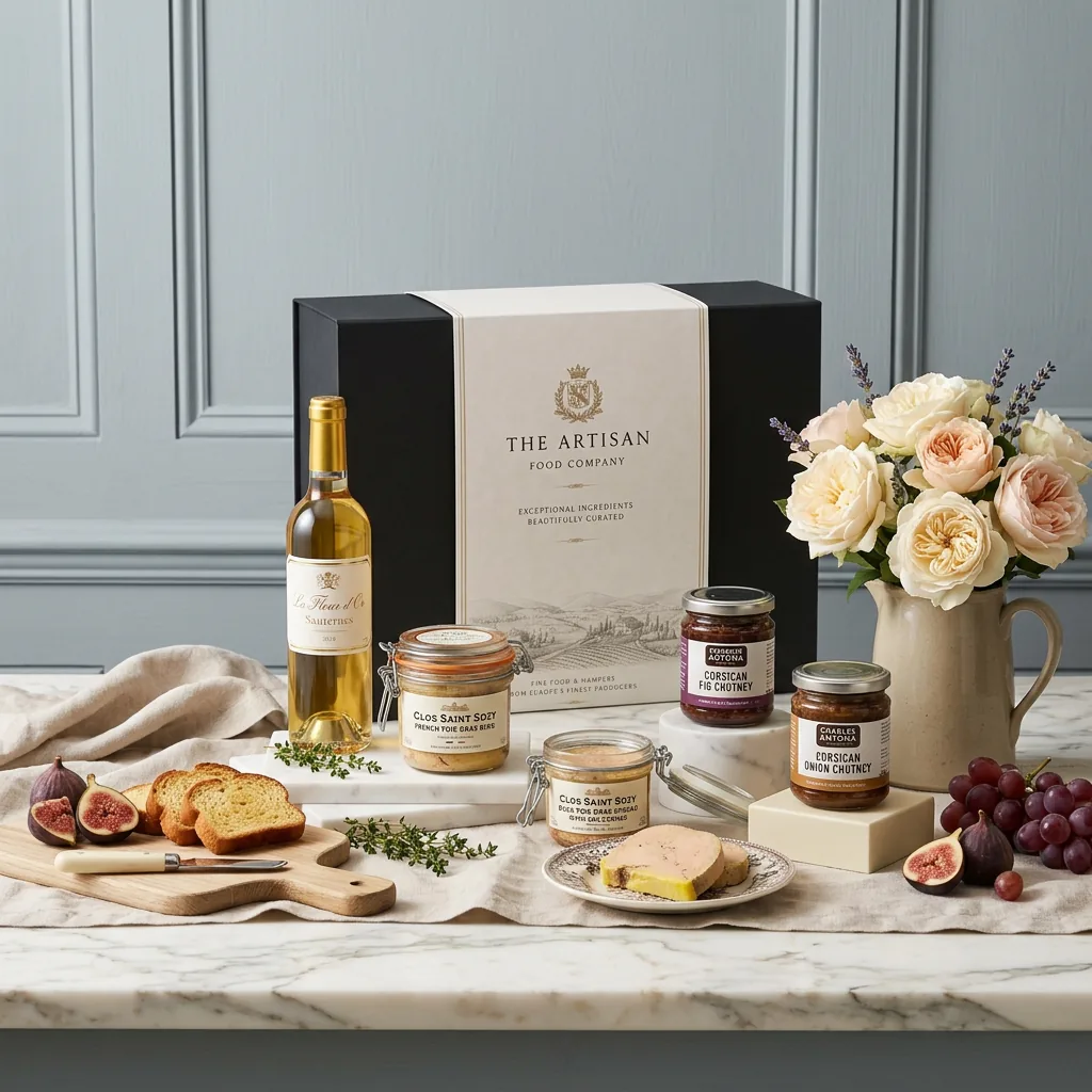 Great Foie Gras and Sauternes Hamper - Foie Gras Gift great_foie_gras_and_sauternes_hamper_with_wine,_foie_gras_and_chutney