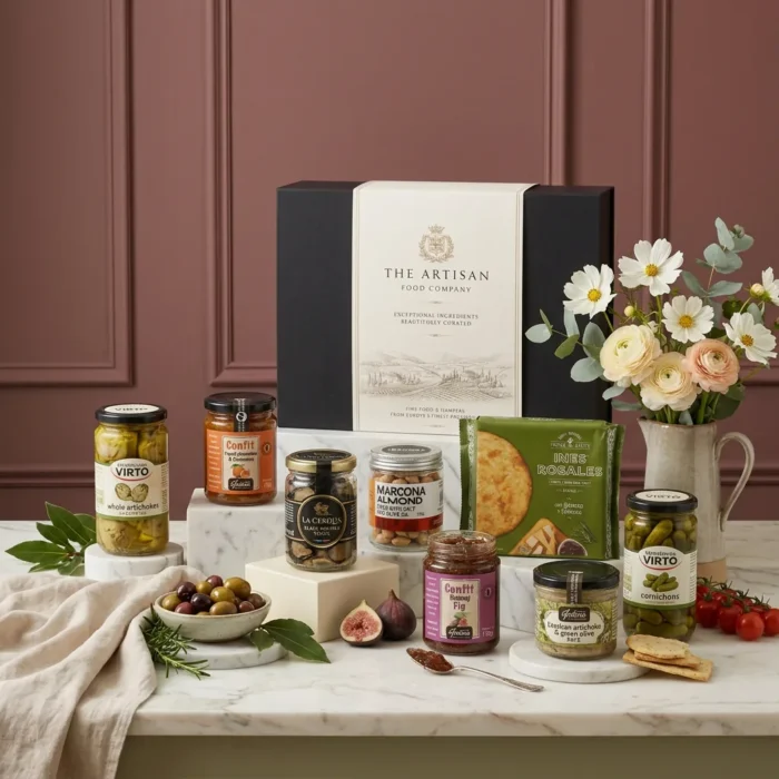 great_vegetarian_hamper_with_preserved_vegetables,_jam_and_truffle