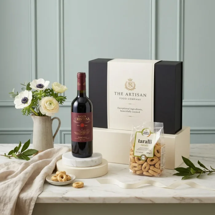 half_bottle_red_wine_gift_with_wine_and_crackers