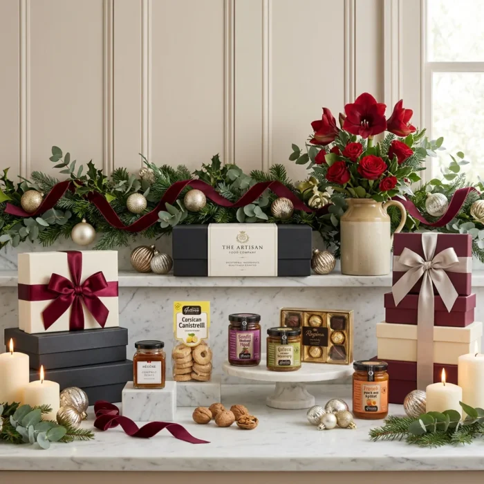 little_christmas_sweet_hamper_with_honey,_biscuits_and_jam