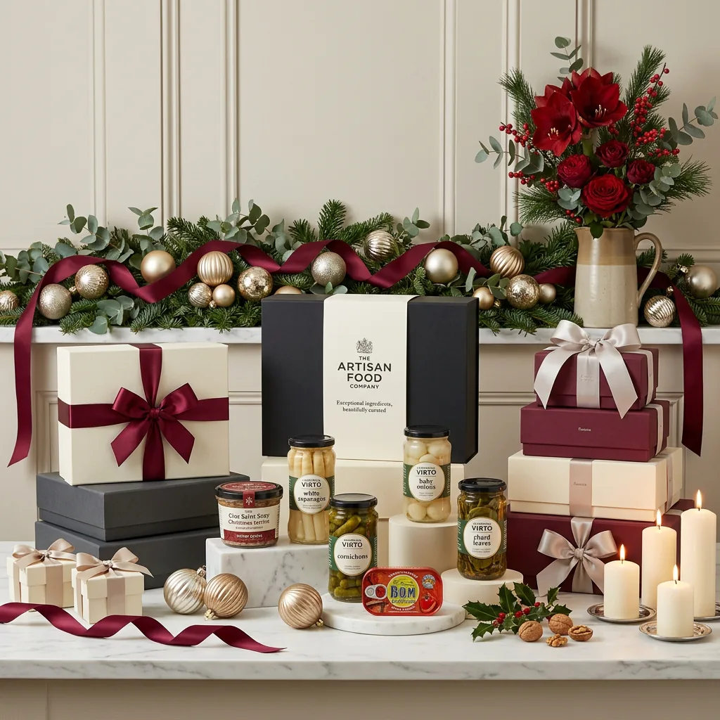 Little Christmas Table Hamper - Christmas Gift little_christmas_table_hamper_with_foie_gras,_preserved_vegetables_and_tinned_fish