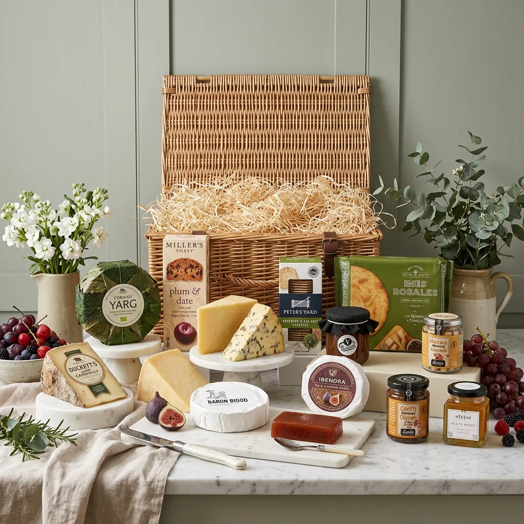 Luxury British Cheese Hamper - British Cheese Gift luxury_british_cheese_hamper_with_british_cheese,_membrillo_and_crackers