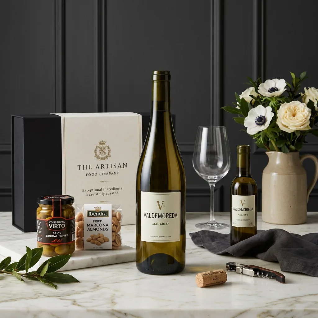 Macabeo and Olives Gift - Wine Gift Box macabeo_and_olives_gift_with_wine,_olives_and_almonds