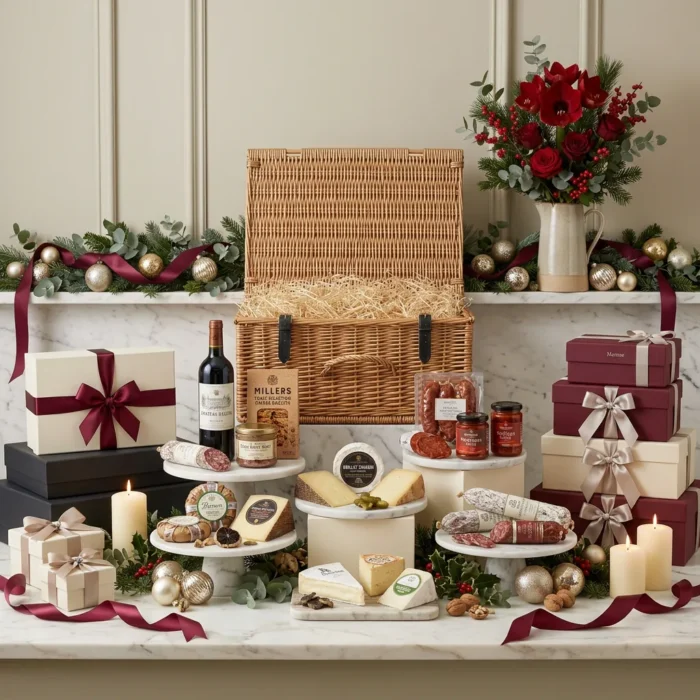 magnificent_christmas_cheeseboard_and_wine_hamper_with_wine,_foie_gras_and_crackers